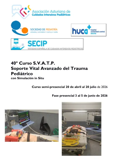 40º Curso SVATP. Soporte Vital Avanzado del Trauma Pediátrico con Simulación in situ